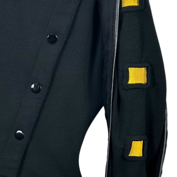 VTG Jimmy Gamba Avant-Garde Black Wool Military Jacket | Made in USA | Size 4 XS - Picture 4 of 16